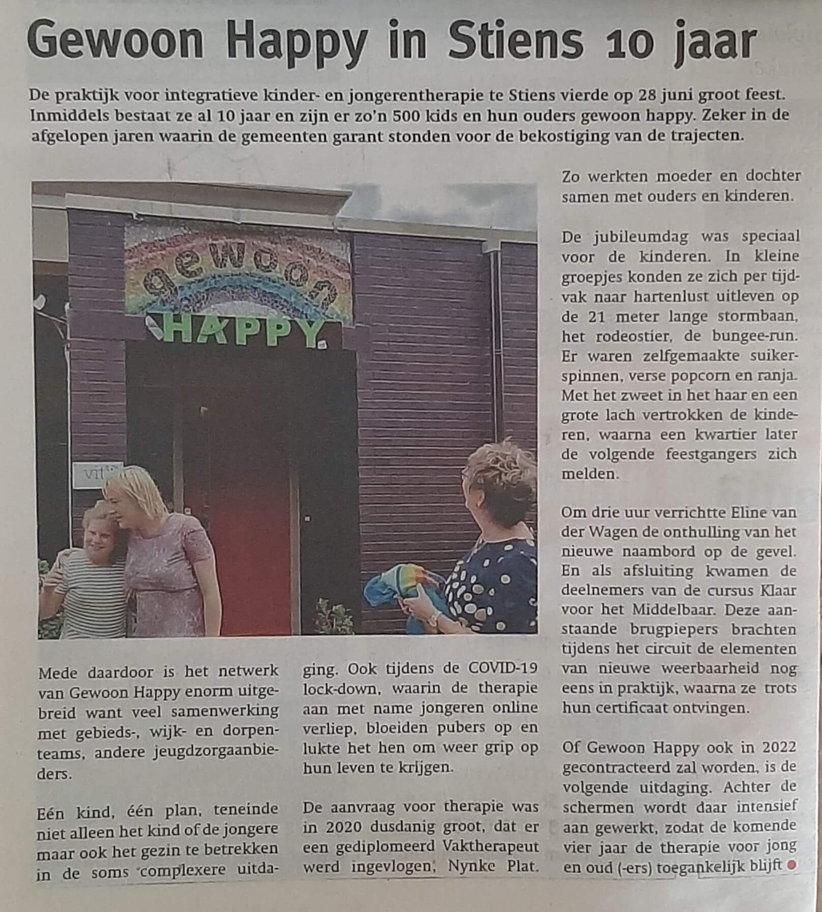 Gewoon Happy in Siens 10 jaar